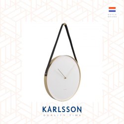 Karlsson wall clock L59cm Pendulum white, Design by Anne Rieck