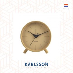 Karlsson, Alarm clock Index mustard yellow, Design by Boxtel Buijs