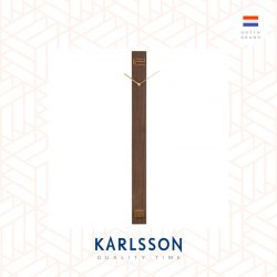 Karlsson, Wall clock L90cm Discreet Long dark wood