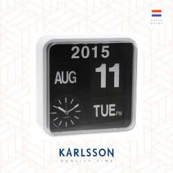 Karlsson 24.5cm Flip wall/table clock White/Black 荷蘭Karlsson 24.5cm(小) 白黑色翻頁式 座枱/掛牆時鐘