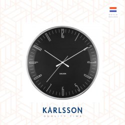 Karlsson, Wall clock Dragonfly black, Dome glass, Design by Boxtel Buijs