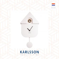 Karlsson Wall clock Modern Cuckoo white (Pendulum)