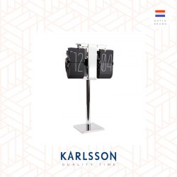Karlsson, Flip clock No Case mini black, chrome stand (Table/Hanging)