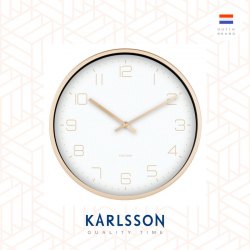 Karlsson Wall clock Gold Elegance white