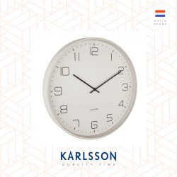 Karlsson, Wall clock Lofty matt warm grey, design by Design Armando Breeveld