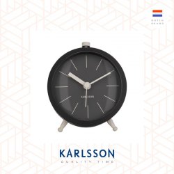 Karlsson, Alarm clock Button metal matt black