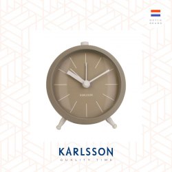 Karlsson, Alarm clock Button metal matt moss green