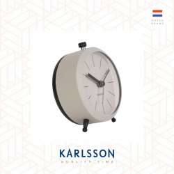 Karlsson, Alarm clock Button metal matt warm grey