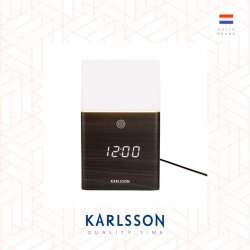 Karlsson, Alarm Clock Frosted Light LED black wood veneer (Light function)