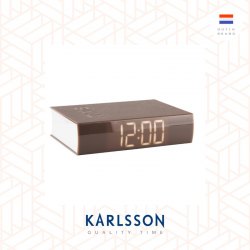 Karlsson, Alarm clock Book LED ABS warm grey, design by Boxtel  Buijs