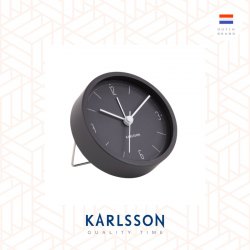 Karlsson, Alarm clock Numbers  Lines matt black, Design by Armando Breeveld