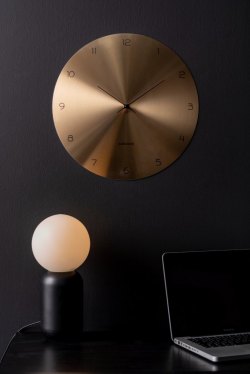 Karlsson, Wall clock 40cm Dome Disc gold