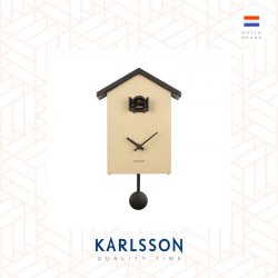 Karlsson Wall clock Cuckoo New Traditional plastic sand brown (Pendulum)