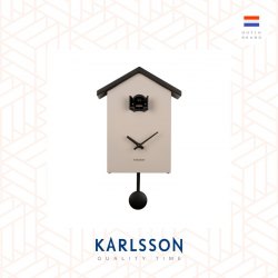 Karlsson Wall clock Cuckoo New Traditional plastic warm grey (Pendulum)