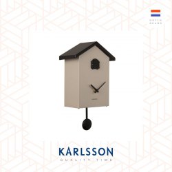 Karlsson Wall clock Cuckoo New Traditional plastic warm grey (Pendulum)