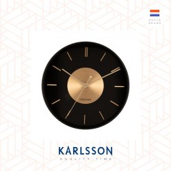 Karlsson, Wall clock 35cm Wall clock Gold Disc black