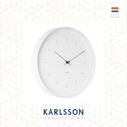 Karlsson wall clock 37.5cm Butterfly Hands large white