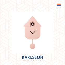 Karlsson Wall clock Modern Cuckoo soft pink (Pendulum)