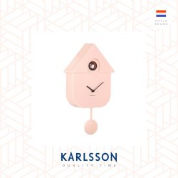 Karlsson Wall clock Modern Cuckoo soft pink (Pendulum)