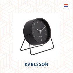 Karlsson, Alarm clock Stark matt black, design by Boxtel  Buijs