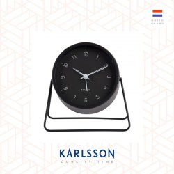 Karlsson, Alarm clock Stark matt black, design by Boxtel  Buijs