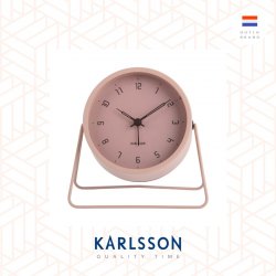 Karlsson, Alarm clock Stark matt faded pink, design by Boxtel  Buijs