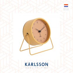 Karlsson, Alarm clock Stark matt honey yellow, design by Boxtel  Buijs