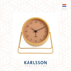 Karlsson, Alarm clock Stark matt honey yellow, design by Boxtel  Buijs