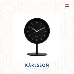 Karlsson, Table clock Stark matt black, design by Boxtel  Buijs