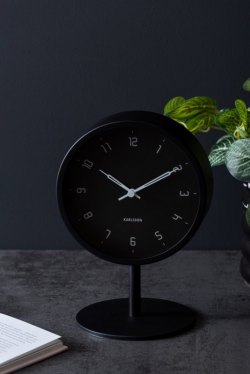 Karlsson, Table clock Stark matt black, design by Boxtel  Buijs