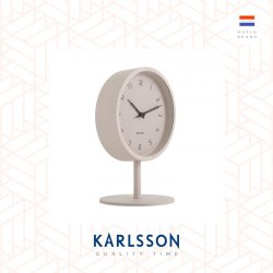 Karlsson, Table clock Stark matt warm grey, design by Boxtel  Buijs
