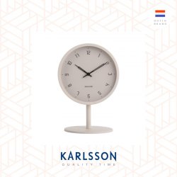 Karlsson, Table clock Stark matt warm grey, design by Boxtel  Buijs