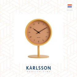 Karlsson, Table clock Stark matt honey yellow, design by Boxtel  Buijs