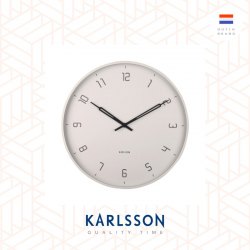 Karlsson, Wall clock 40cm Stark matt warm grey, Design by Boxtel Buijs