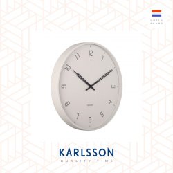 Karlsson, Wall clock 40cm Stark matt warm grey, Design by Boxtel Buijs