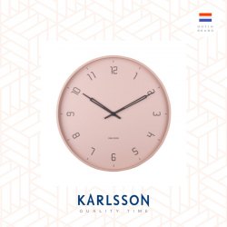 Karlsson, Wall clock 40cm Stark matt faded pink, Design by Boxtel Buijs