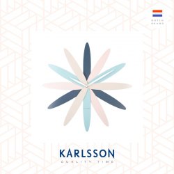 Karlsson, Wall clock 45cm Bloom metal multi-colour, Design by Callum MacSorley