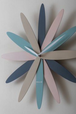 Karlsson, Wall clock 45cm Bloom metal multi-colour, Design by Callum MacSorley