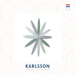Karlsson, Wall clock 45cm Bloom green tone, Design by Callum MacSorley