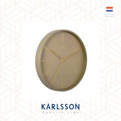 Karlsson, Wall clock 35cm Belle Numbers moss green, design by Design Armando Breeveld