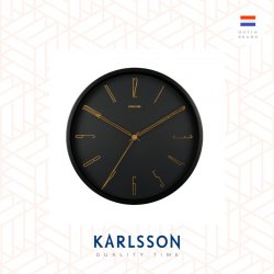 Karlsson, Wall clock 35cm Belle Numbers black, design by Design Armando Breeveld