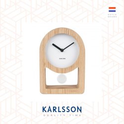 Karlsson table clock Lena pendulum white wood veneer (Pendulum)