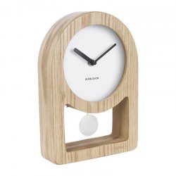 Karlsson table clock Lena pendulum white wood veneer (Pendulum)