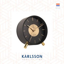 Karlsson, Alarm Clock Gold Disc metal black