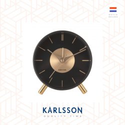 Karlsson, Alarm Clock Gold Disc metal black