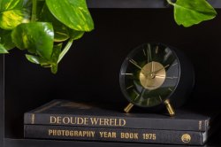 Karlsson, Alarm Clock Gold Disc metal black
