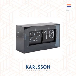 Karlsson, Table clock Boxed Flip acrylic black (Table/Hanging)