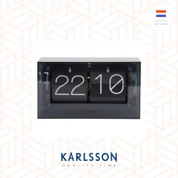 Karlsson, Table clock Boxed Flip acrylic black (Table/Hanging)