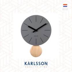 Karlsson, Wall clock L41cm Wall clock Arlo pendulum steel matt dark grey, Design by Callum MacSorley