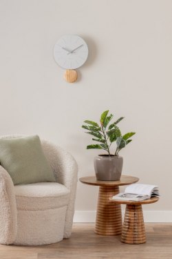 Karlsson, Wall clock L41cm Wall clock Arlo pendulum steel matt white, Design by Callum MacSorley